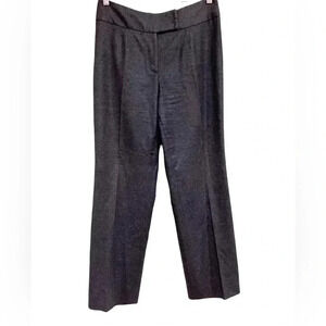Dara Lamb Wool Pleated Straight Leg Trousers Pants Gray